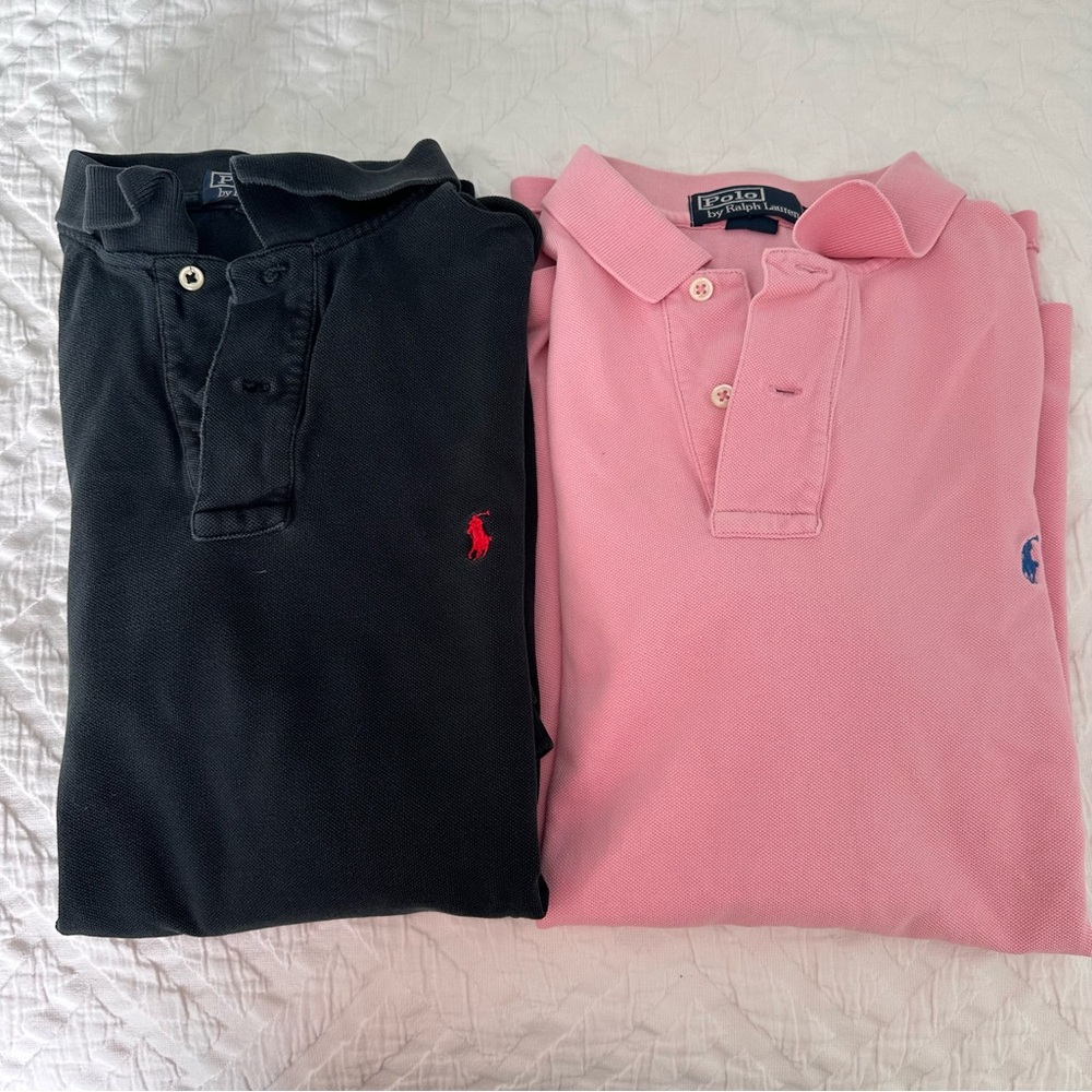 TWO POLO by Ralph Lauren Men’s Polo - M -Pink and Black